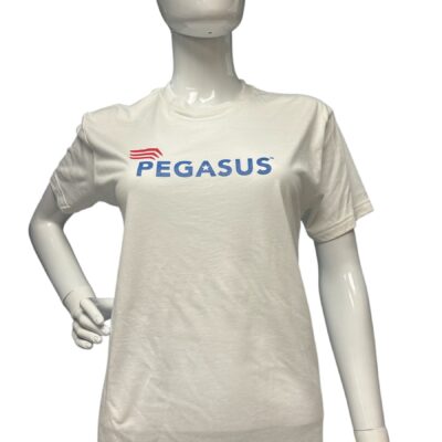 Pegasus White T-shirt Domestic Content Logo